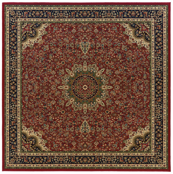 Oriental Weavers Ariana 116R3 Traditional/Persian Oriental Polypropylene Indoor Area Rug Red/ Blue 8' Square A116R3240240SQ
