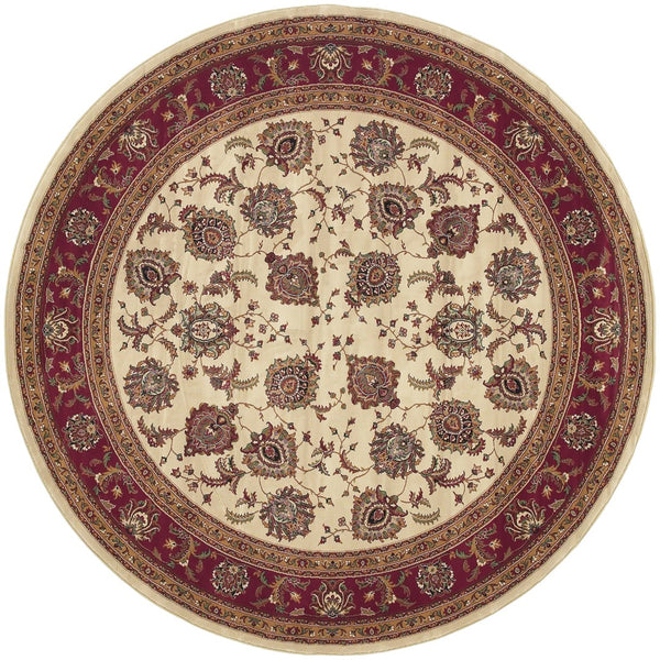 Oriental Weavers Ariana 117J3 Traditional/Persian Oriental Polypropylene Indoor Area Rug Ivory/ Red 8' Round A117J3240240ST
