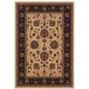 Oriental Weavers Ariana 130/7 Traditional/Persian Oriental Polypropylene Indoor Area Rug Ivory/ Black 12' x 15' A130/7360450ST