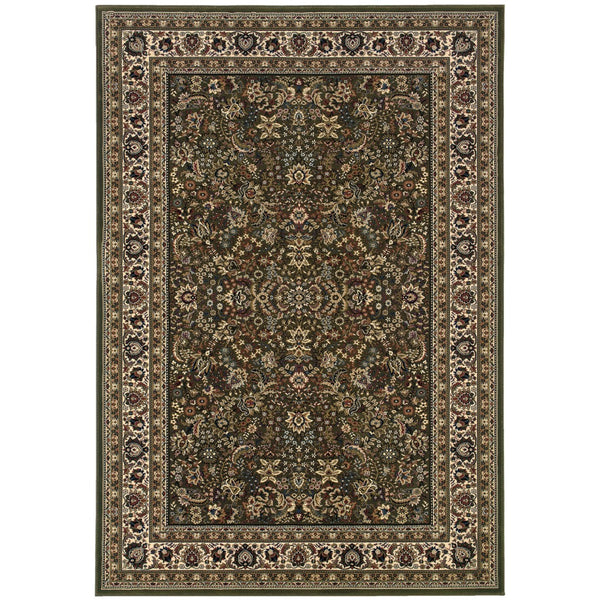 Oriental Weavers Ariana 213G8 Traditional/Persian Oriental Polypropylene Indoor Area Rug Green/ Ivory 12' x 15' A213G8360450ST