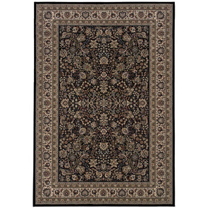 Oriental Weavers Ariana 213K8 Traditional/Persian Oriental Polypropylene Indoor Area Rug Black/ Ivory 12' x 15' A213K8360450ST