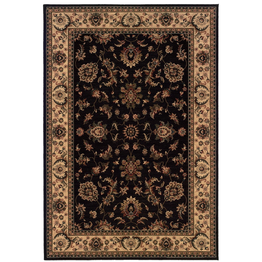 Oriental Weavers Ariana 311K3 Traditional/Persian Oriental Polypropylene Indoor Area Rug Black/ Ivory 12' x 15' A311K3360450ST