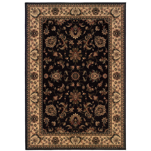 Oriental Weavers Ariana 311K3 Traditional/Persian Oriental Polypropylene Indoor Area Rug Black/ Ivory 12' x 15' A311K3360450ST