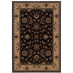 Oriental Weavers Ariana 311K3 Traditional/Persian Oriental Polypropylene Indoor Area Rug Black/ Ivory 12' x 15' A311K3360450ST