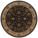 Oriental Weavers Ariana 311K3 Traditional/Persian Oriental Polypropylene Indoor Area Rug Black/ Ivory 8' Round A311K3240240ST