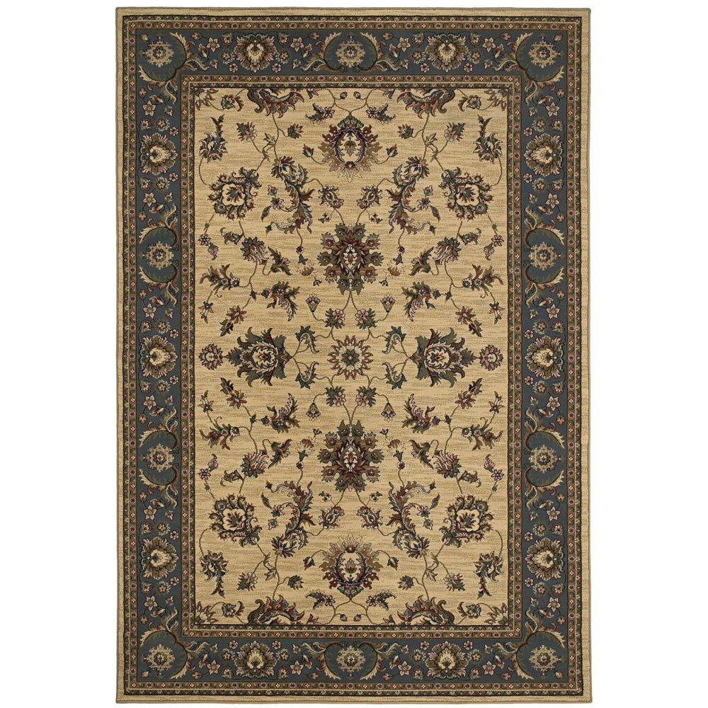 Oriental Weavers Ariana 311Z3 Traditional/Persian Oriental Polypropylene Indoor Area Rug Ivory/ Blue 8' Square A311Z3240240SQ