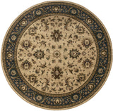 Oriental Weavers Ariana 311Z3 Traditional/Persian Oriental Polypropylene Indoor Area Rug Ivory/ Blue 8' Round A311Z3240240ST