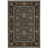 Oriental Weavers Ariana 623H3 Traditional/Persian Floral Polypropylene Indoor Area Rug Blue/ Black 12' x 15' A623H3360450ST