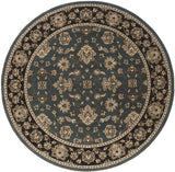 Oriental Weavers Ariana 623H3 Traditional/Persian Floral Polypropylene Indoor Area Rug Blue/ Black 8' Round A623H3240240ST