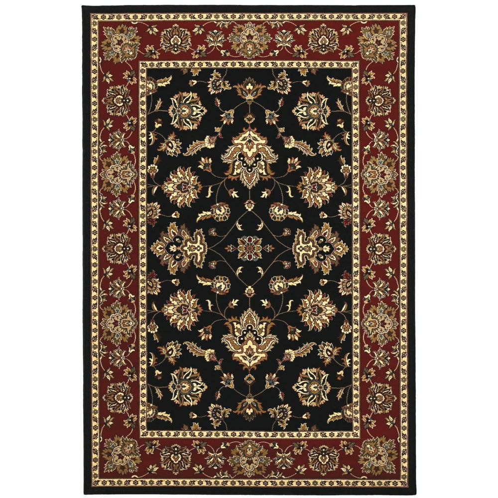 Oriental Weavers Ariana 623M3 Traditional/Persian Floral Polypropylene Indoor Area Rug Black/ Red 12' x 15' A623M3360450ST