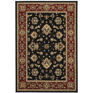 Oriental Weavers Ariana 623M3 Traditional/Persian Floral Polypropylene Indoor Area Rug Black/ Red 12' x 15' A623M3360450ST