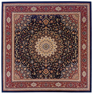 Oriental Weavers Ariana 095B3 Traditional/Persian Oriental Polypropylene Indoor Area Rug Blue/ Red 8' Square A095B3240240SQ