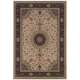 Oriental Weavers Ariana 095I8 Traditional/Persian Oriental Polypropylene Indoor Area Rug Ivory/ Black 12' x 15' A095I8360450ST