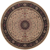 Oriental Weavers Ariana 095I8 Traditional/Persian Oriental Polypropylene Indoor Area Rug Ivory/ Black 8' Round A095I8240240ST