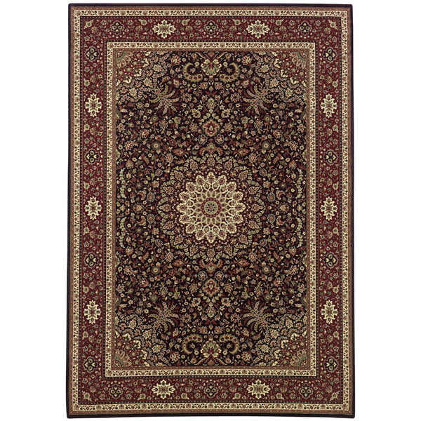 Oriental Weavers Ariana 095N2 Traditional/Persian Oriental Polypropylene Indoor Area Rug Brown/ Red 8' Square A095N2240240SQ
