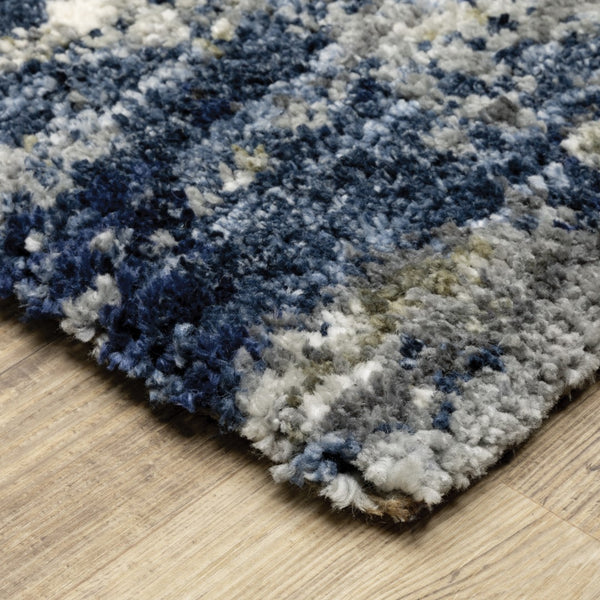 Oriental Weavers Aspen 2061L Shag/Contemporary Abstract Polyester Indoor Area Rug Grey/ Blue 9'10" x 12'10" A2061L300390ST