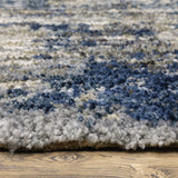 Oriental Weavers Aspen 2061L Shag/Contemporary Abstract Polyester Indoor Area Rug Grey/ Blue 9'10" x 12'10" A2061L300390ST