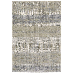 Oriental Weavers Aspen 530J9 Shag/Contemporary Abstract Polyester Indoor Area Rug Grey/ Ivory 6'7" x 9'6" A530J9200290ST