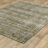 Oriental Weavers Atlas 747A0 Contemporary/Mid-Century Modern Abstract Nylon, Polypropylene Indoor Area Rug Green/ Multi 10' x 13'2" A747A0305400ST