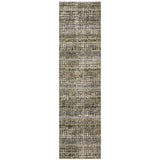 Oriental Weavers Atlas 747A0 Contemporary/Mid-Century Modern Abstract Nylon, Polypropylene Indoor Area Rug Green/ Multi 2'6" x 12' A747A0076365ST