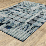Oriental Weavers Atlas 752B0 Contemporary/ Geometric Nylon, Polypropylene Indoor Area Rug Blue 10' x 13'2" A752B0305400ST