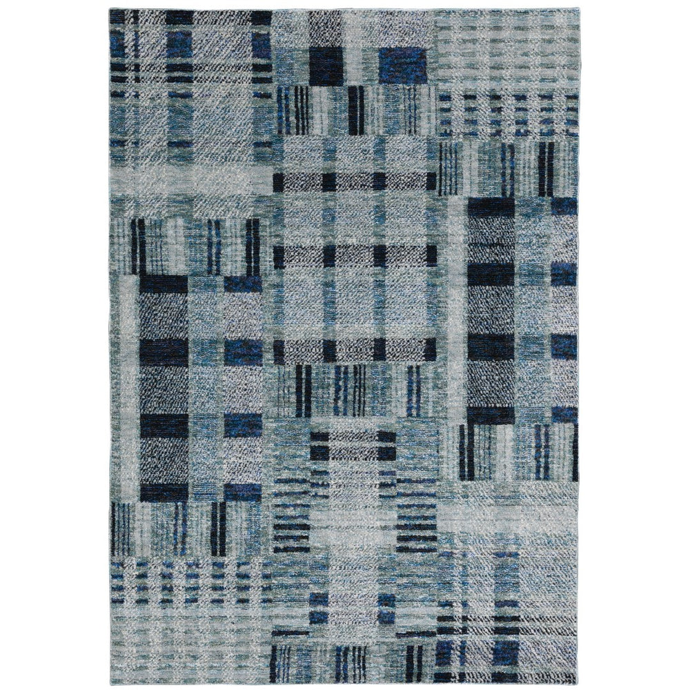Oriental Weavers Atlas 752B0 Contemporary/ Geometric Nylon, Polypropylene Indoor Area Rug Blue 10' x 13'2" A752B0305400ST