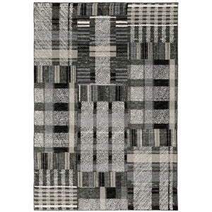 Oriental Weavers Atlas 752C0 Contemporary/ Geometric Nylon, Polypropylene Indoor Area Rug Black/ Grey 10' x 13'2" A752C0305400ST