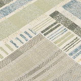 Oriental Weavers Atlas 752E0 Contemporary/ Geometric Nylon, Polypropylene Indoor Area Rug Blue/ Green 2'6" x 12' A752E0076365ST