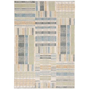 Oriental Weavers Atlas 752E0 Contemporary/ Geometric Nylon, Polypropylene Indoor Area Rug Blue/ Green 10' x 13'2" A752E0305400ST