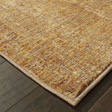 Oriental Weavers Atlas 8033R Transitional/Industrial Solid Nylon, Polypropylene Indoor Area Rug Gold/ Yellow 2'6" x 12' A8033R076365ST