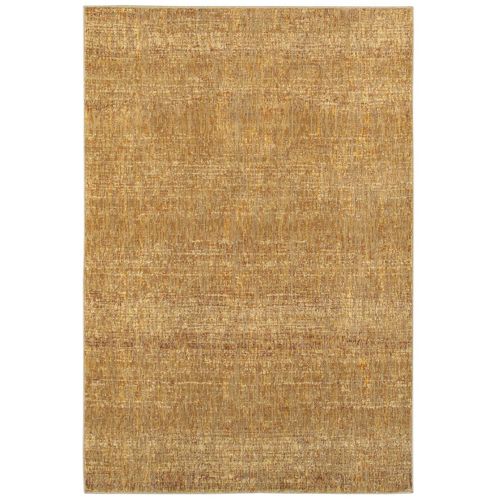 Oriental Weavers Atlas 8033R Transitional/Industrial Solid Nylon, Polypropylene Indoor Area Rug Gold/ Yellow 10' x 13'2" A8033R305400ST