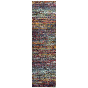 Oriental Weavers Atlas 8037B Transitional/Industrial Abstract Nylon, Polypropylene Indoor Area Rug Multi-colored 2'6" x 12' A8037B076365ST