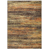 Oriental Weavers Atlas 8037C Transitional/Industrial Abstract Nylon, Polypropylene Indoor Area Rug Gold/ Charcoal 10' x 13'2" A8037C305400ST