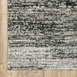 Oriental Weavers Atlas 8037G Transitional/Industrial Abstract Nylon, Polypropylene Indoor Area Rug Ash/ Charcoal 2'6" x 12' A8037G076365ST