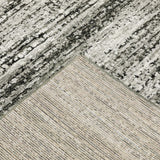 Oriental Weavers Atlas 8037G Transitional/Industrial Abstract Nylon, Polypropylene Indoor Area Rug Ash/ Charcoal 2'6" x 12' A8037G076365ST
