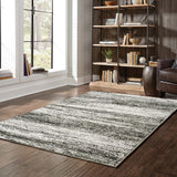 Oriental Weavers Atlas 8037G Transitional/Industrial Abstract Nylon, Polypropylene Indoor Area Rug Ash/ Charcoal 5'3" x 7'3" A8037G160230ST
