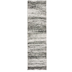 Oriental Weavers Atlas 8037G Transitional/Industrial Abstract Nylon, Polypropylene Indoor Area Rug Ash/ Charcoal 2'6" x 12' A8037G076365ST