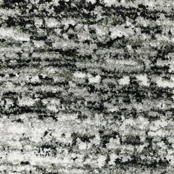 Oriental Weavers Atlas 8037G Transitional/Industrial Abstract Nylon, Polypropylene Indoor Area Rug Ash/ Charcoal 2'6" x 12' A8037G076365ST