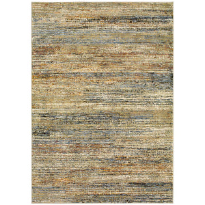 Oriental Weavers Atlas 8037J Transitional/Industrial Abstract Nylon, Polypropylene Indoor Area Rug Gold/ Green 10' x 13'2" A8037J305400ST