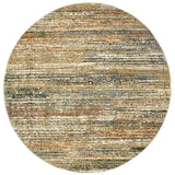 Oriental Weavers Atlas 8037J Transitional/Industrial Abstract Nylon, Polypropylene Indoor Area Rug Gold/ Green 7'10" Round A8037J240RDST