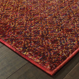 Oriental Weavers Atlas 8048K Transitional/Industrial Geometric Nylon, Polypropylene Indoor Area Rug Red/ Rust 2'6" x 12' A8048K076365ST
