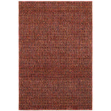 Oriental Weavers Atlas 8048K Transitional/Industrial Geometric Nylon, Polypropylene Indoor Area Rug Red/ Rust 10' x 13'2" A8048K305400ST