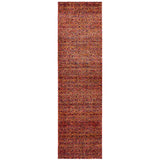 Oriental Weavers Atlas 8048K Transitional/Industrial Geometric Nylon, Polypropylene Indoor Area Rug Red/ Rust 2'6" x 12' A8048K076365ST