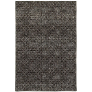 Oriental Weavers Atlas 8048Q Transitional/Industrial Geometric Nylon, Polypropylene Indoor Area Rug Black/ Grey 6'7" x 9'6" A8048Q200300ST