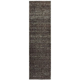 Oriental Weavers Atlas 8048Q Transitional/Industrial Geometric Nylon, Polypropylene Indoor Area Rug Black/ Grey 2'6" x 12' A8048Q076365ST