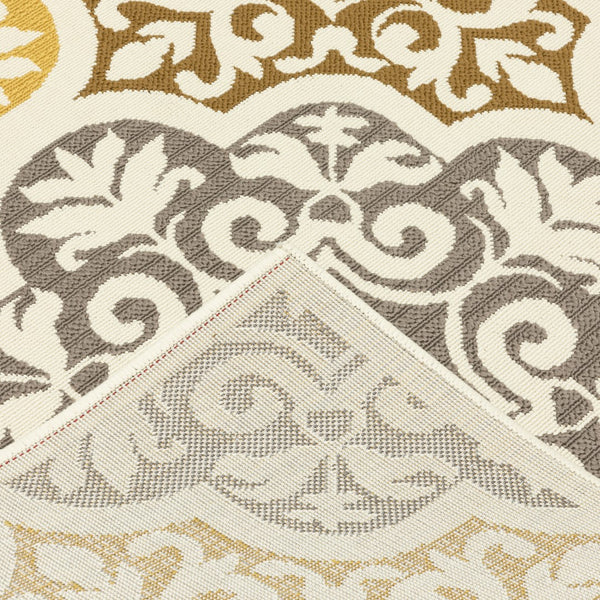 Oriental Weavers Bali 4904W Casual/ Floral Polypropylene Indoor/Outdoor Area Rug Ivory/ Grey 8'6" x 13' B4904W259396ST