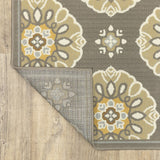 Oriental Weavers Bali 5863N Transitional/Casual Floral Polypropylene Indoor/Outdoor Area Rug Grey/ Gold 8'6" x 13' B4863N259396ST