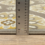 Oriental Weavers Bali 5863N Transitional/Casual Floral Polypropylene Indoor/Outdoor Area Rug Grey/ Gold 8'6" x 13' B4863N259396ST