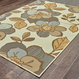 Oriental Weavers Bali 9448M Nature/Contemporary Floral Polypropylene Indoor/Outdoor Area Rug Ivory/ Grey 8'6" x 13' B9448M259396ST