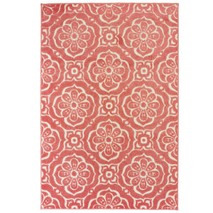 Oriental Weavers Barbados 539O4 Global/Casual Floral Polypropylene Indoor/Outdoor Area Rug Pink/ Ivory 9'10" x 12'10" B539O4300390ST